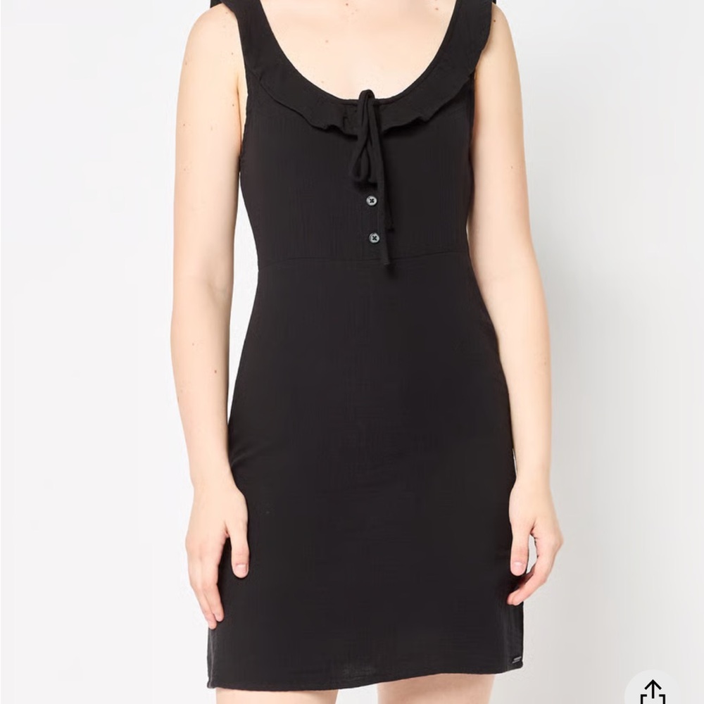 Billabong Black Ruffle Mini Dress